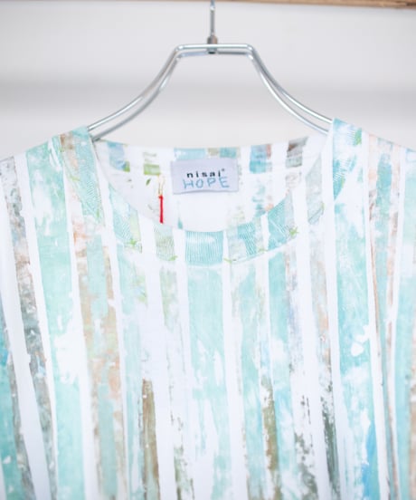 "起きた時" When I was woke up, Hand-printed silk-screen T-shirt