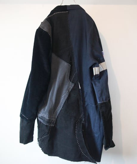 "抱きしめるおおきな黒" Embracing black Coat, Rebuild by vintages