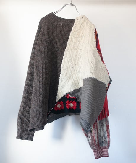 "彼と彼女" he and she knit, Rebuild by vintages