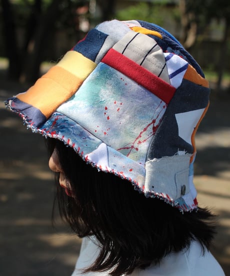 "夢のかけら" Fragment of a dream hat, Rebuild by vintages
