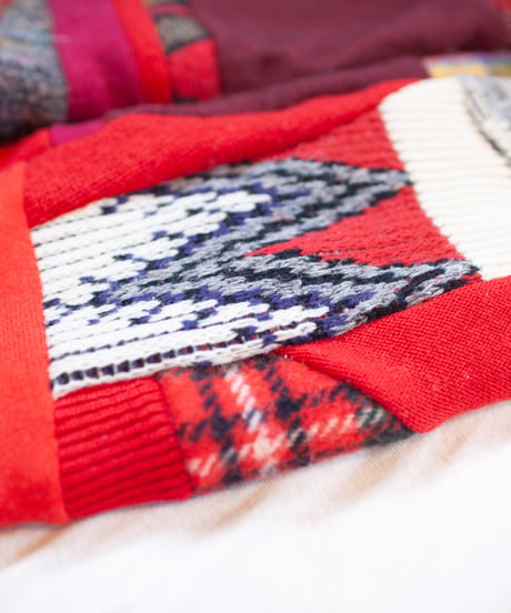 "つぎはぎのアームニット／レッグウォーマー 第五十四色" Arm Knit/Leg Warmers, Rebuild by vintages