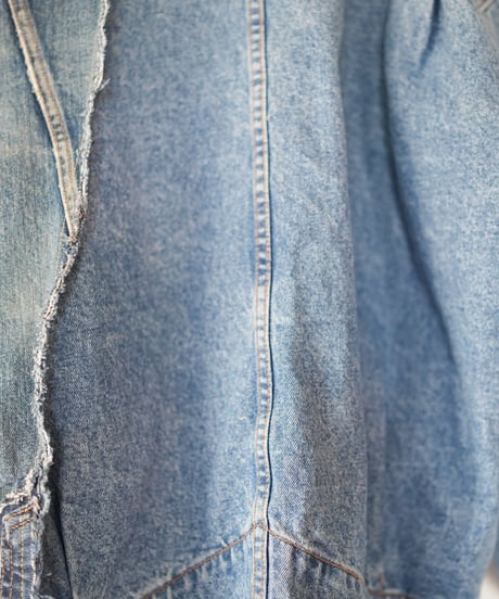 "あの日、青かっただけのデニムジャケット" Blue grunge jacket, Rebuild by vintages