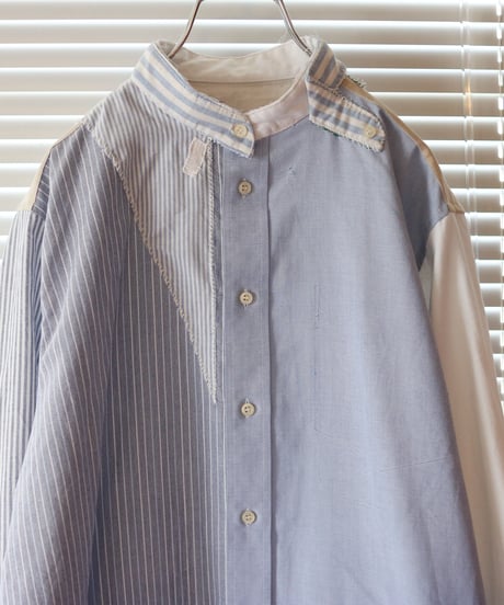 "七青" Seven Blue Colors Long Shirt Rebuild by Vintages