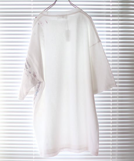 "色彩記録の手刷りのTシャツ 第一色" T-shirt by Analog silk screen overlay blurring hand-print