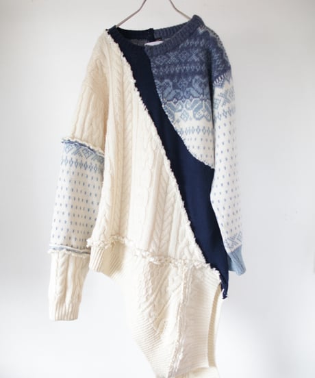 "メルティング・ラスト・ブルー" Melting Last Blue Knit, rebuild by vintages