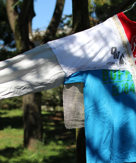 "四ヶ月"  Long sleeve t-shirt Inspired by four months, Rebuild by vintages