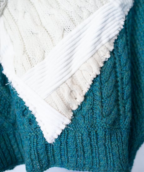 "つぎはぎのラブのセーター 第九色" patchwork of kove knit, Rebuild by vintages