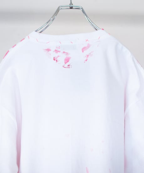 "まぶしいネオン" Dazzling neon, Hand-printed silk-screen T-shirt
