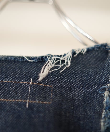"むきだしの青" Blue grunge jacket, Rebuild by vintages