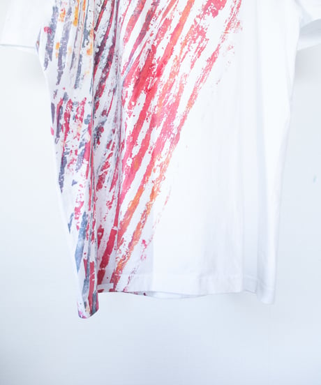 "色彩記録の手刷りのTシャツ 第十二色" T-shirt by Analog silk screen overlay blurring hand-print