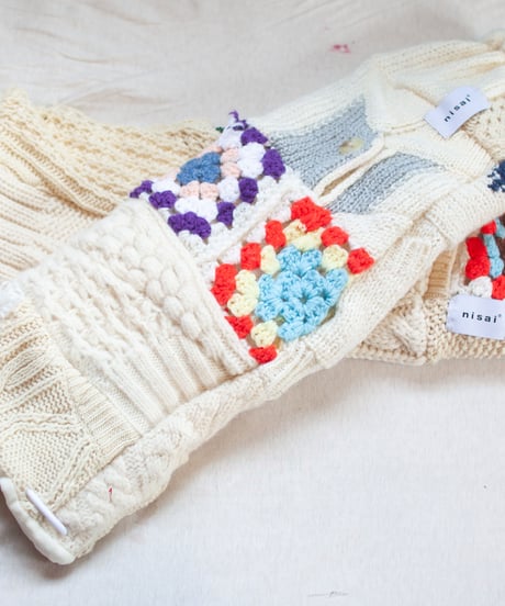 "つぎはぎのアームニット／レッグウォーマー 第五十二色" Arm Knit/Leg Warmers, Rebuild by vintages