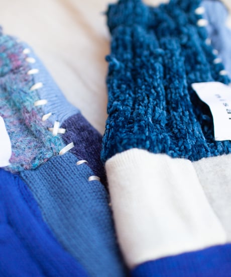 "つぎはぎのアームニット／レッグウォーマー 第四十色" Arm Knit/Leg Warmers, Rebuild by vintages