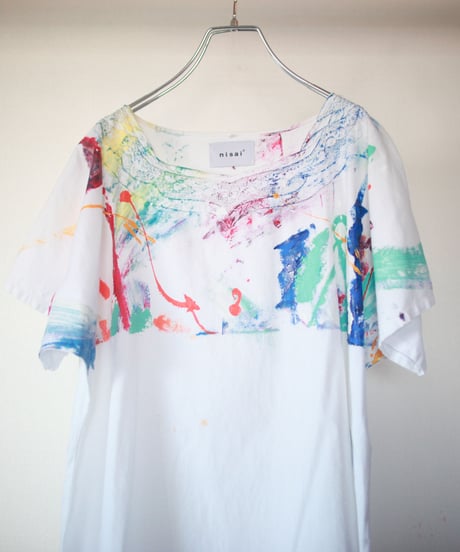 "強く儚い色たち" strong and fleeting colors, Hand-painted based on French One-piece