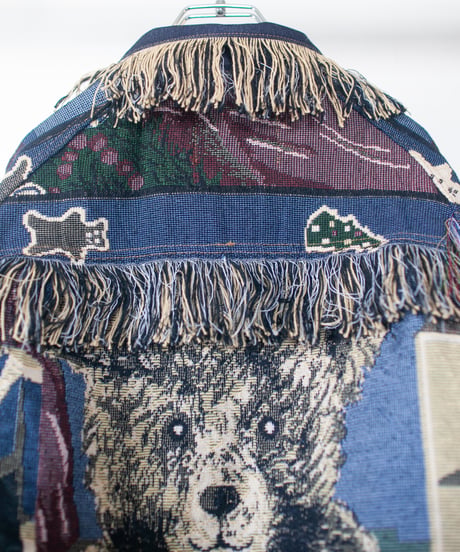 《nisai × soma komatsuno》"テディ" Patchwork oversized jacket, Rebuild by vintage rug and denim