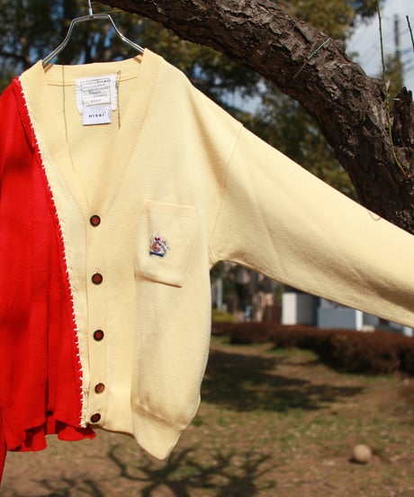 "あの日、赤かっただけのカーディガン" Past Red knit, Rebuild by vintages