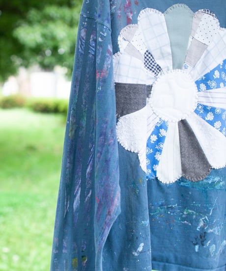 "私だけの花のロンT / 第五色" my own flower longlong-sleeved T-shirt, Rebuild by vintages