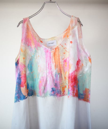 "肌を思う色彩" Colors that remind you of your skin, Hand-painted based on French One-piece