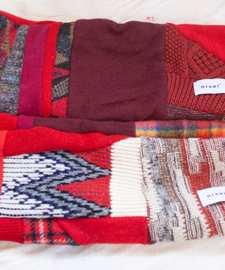 "つぎはぎのアームニット／レッグウォーマー 第五十四色" Arm Knit/Leg Warmers, Rebuild by vintages