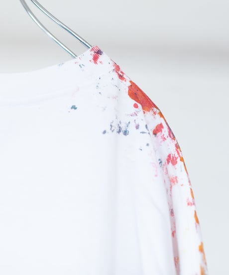 "色彩記録の手刷りのTシャツ 第四十色" T-shirt by Analog silk screen overlay blurring hand-print