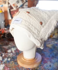 "つぎはぎの猫耳帽子 第十九色" knit cat cap, Rebuild by vintagess
