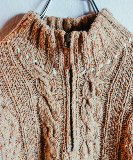 "六分の一、ショート" Rebuild Knit with RIBBONS, FLOWERS and FRINGE.