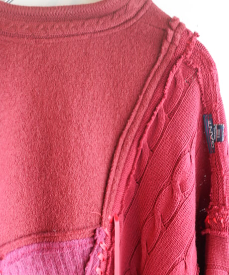 "群赤" crowd red knit, reconstructed from red knit vintages