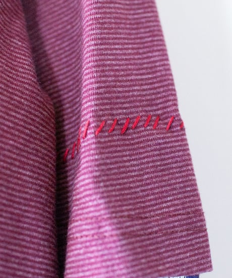 "花を背負ってロックを歌う" Carrying flowers, singing rock. long-sleeved T-shirt, Rebuild by vintages