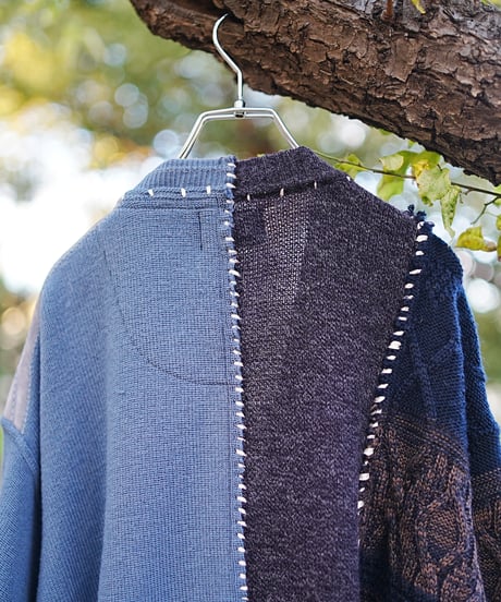 "理と青のカーディガン" Reason and Blue Cardigan, rebuild by vintages