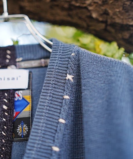"理と青のカーディガン" Reason and Blue Cardigan, rebuild by vintages