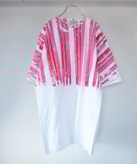 "まぶしいネオン" Dazzling neon, Hand-printed silk-screen T-shirt