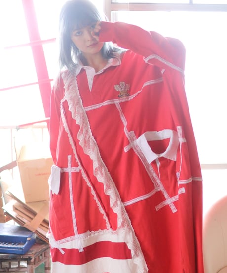 "三角関係のラガーガール・ワンピース" Love triangle lager girl dress, rebuild from vintages