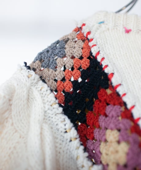 "あの日、白かっただけのニットセーター" turn the colors short-knit, Rebuild by vintages