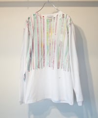 "色彩手刷りのロンT 2024年版 第三色" T-shirt with hand-printed colors
