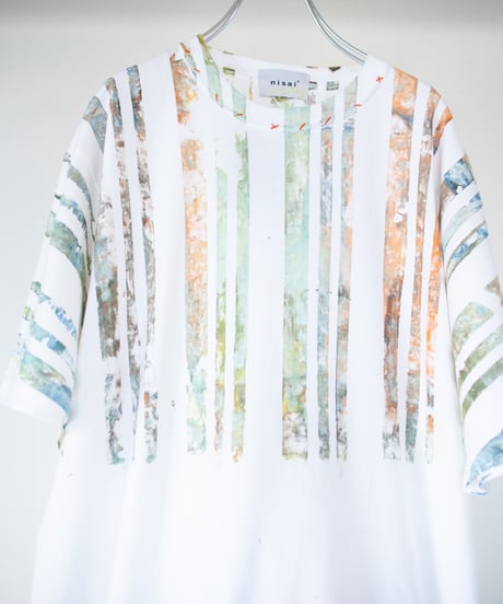 "色彩に救われた命" A life saved by color, Hand-printed silk-screen T-shirt
