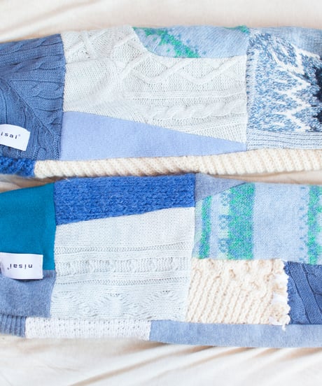 "つぎはぎのアームニット／レッグウォーマー 第二十八色" Arm Knit/Leg Warmers, Rebuild by vintages