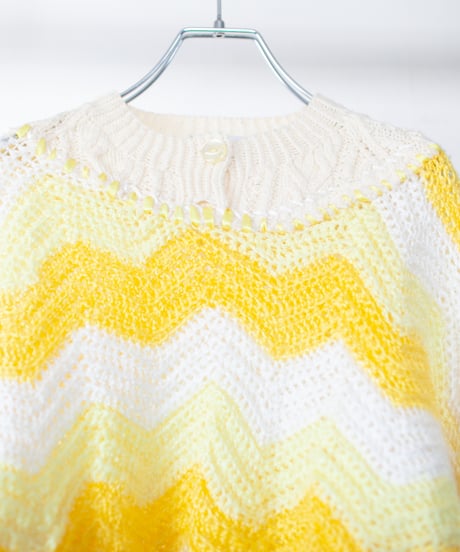 "乱反射する光の結晶" light crystals short-knit, Rebuild by vintages