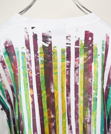 "色彩手刷りと刻まれた名のロンT 2024年版 第四色" T-shirt with hand-printed colors and engraved name
