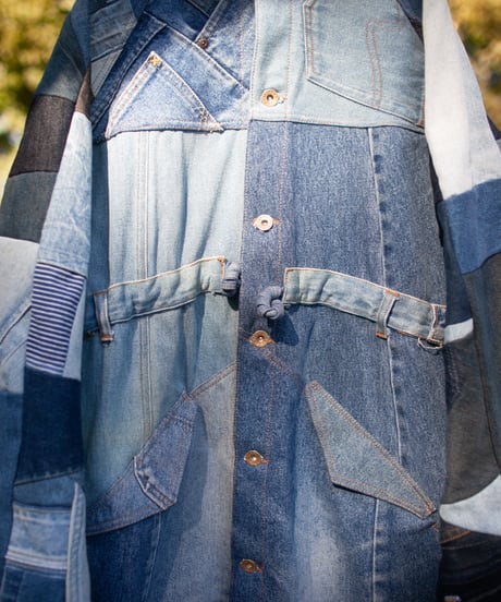 《nisai × soma komatsuno》"青のコート" Patchwork mods coat, Rebuild by vintage Levis