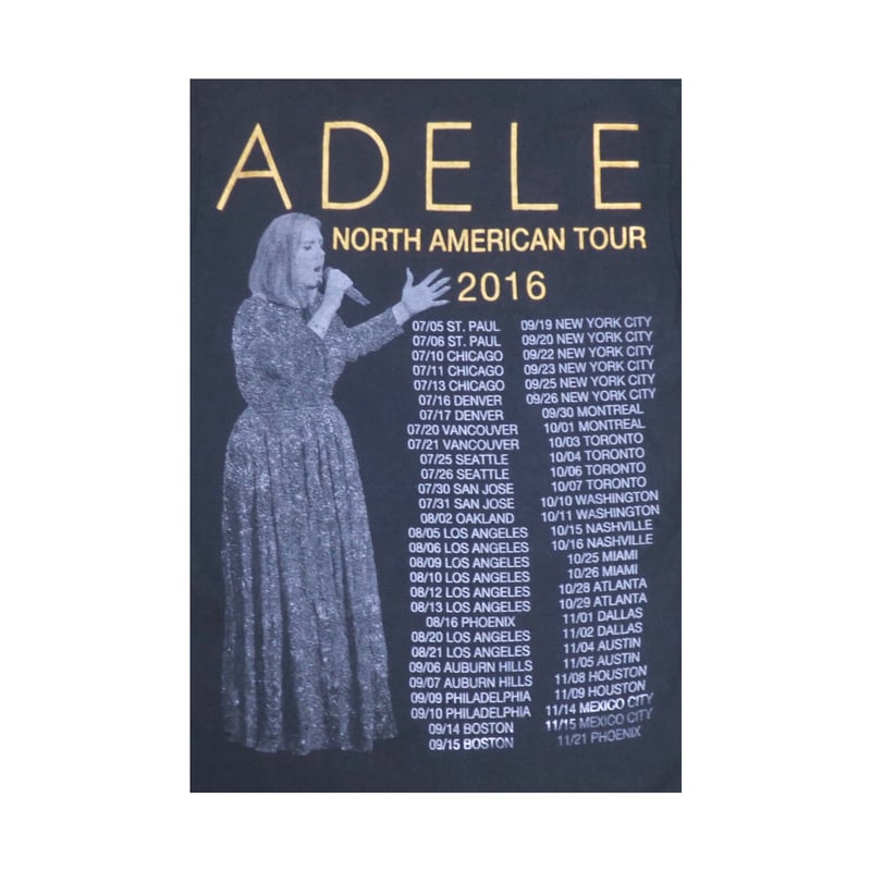 【ADELE】2016 サマーツアーT　アデル ADELE(アデル) Tシャツ | 少しマニアックな古着のセレクト