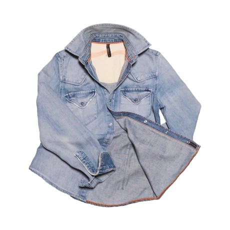 Nudie Jeans(ヌーディージーンズ) ユーズド加工デニムシャツ