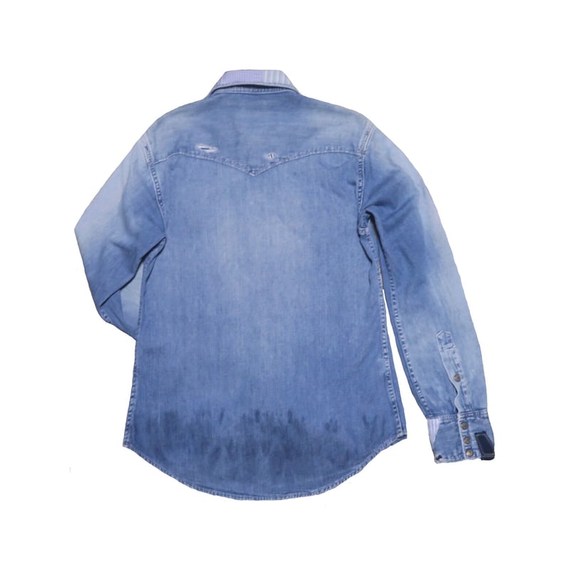 BLUEBLUEブルーブルー裏キルティングデニムジャケットデニムシャツ BLUE BLUEブルーブルー デニム シャツ ジャケット 裏地あり