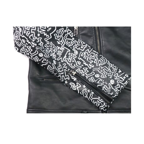 Keith Haring/BROWNY/キースへリング/ブラウニー ) ダブルライダース