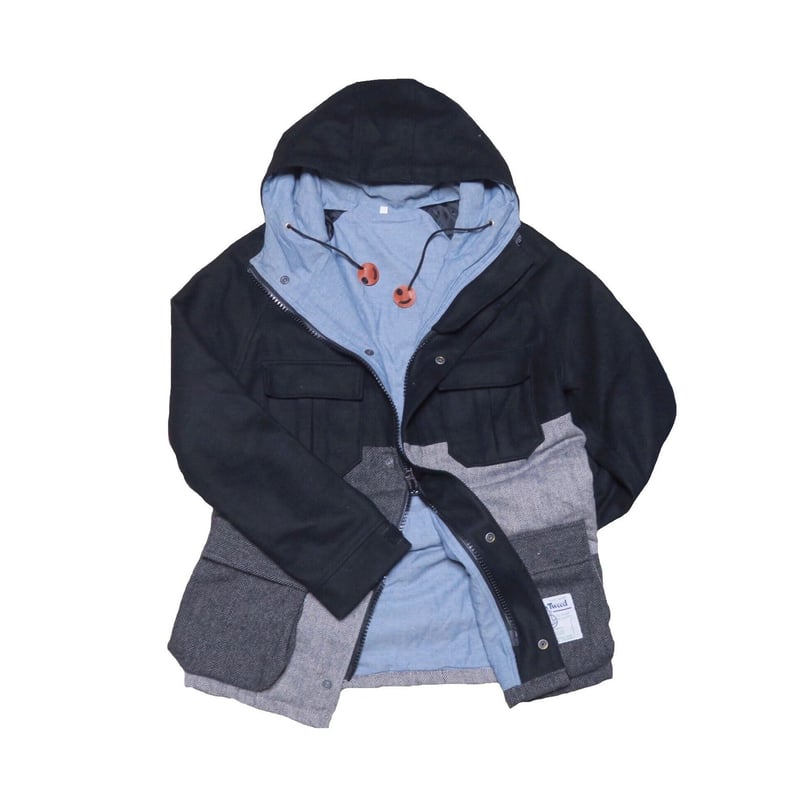 Harris Tweed(ハリスツイード) パッチワークマウンテンパーカー | 少し 