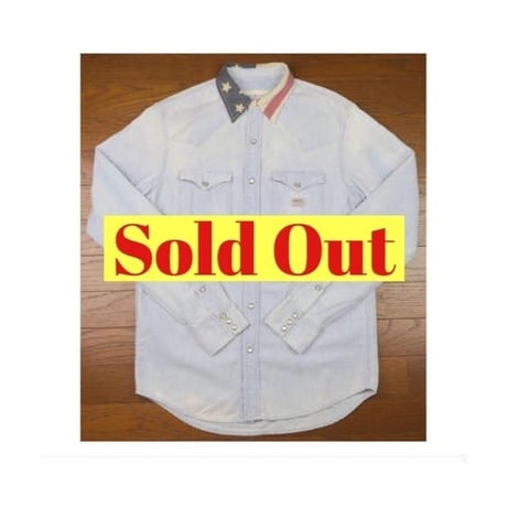DENIM&SUPPLY Ralph Lauren(デニムアンドサプライ ラルフローレン) ユーズド加工シャンブレーシャツ