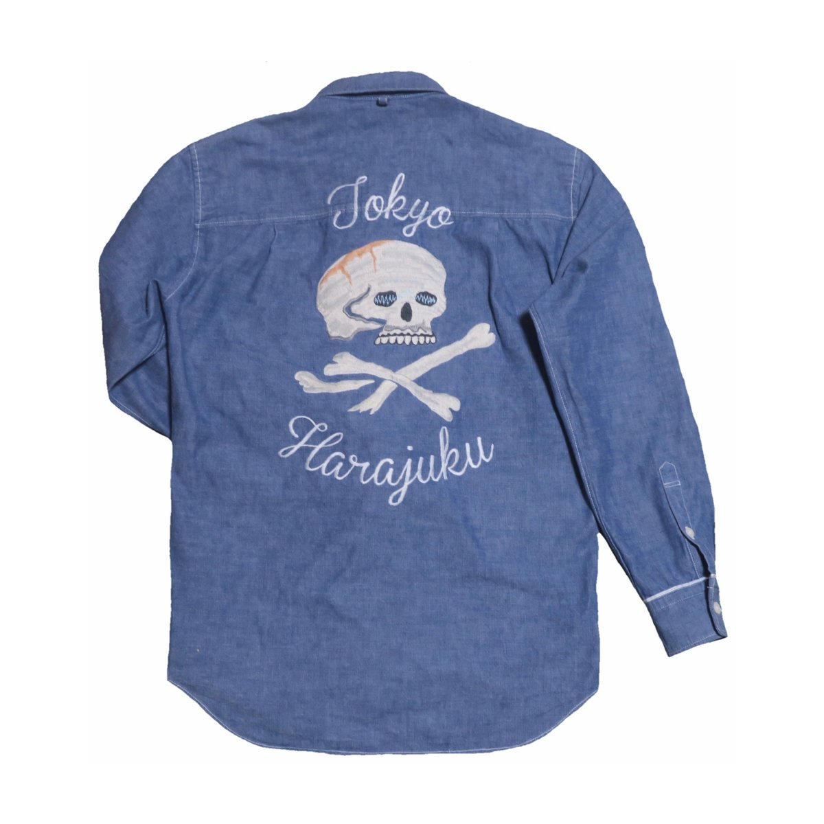 NEIGHBORHOOD(ネイバーフッド) スカル刺繍シャンブレーシャツ | 少し  