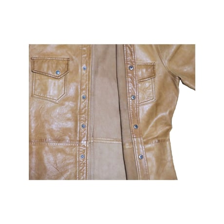 Nudie Jeans(ヌーディージーンズ) レザーシャツ②