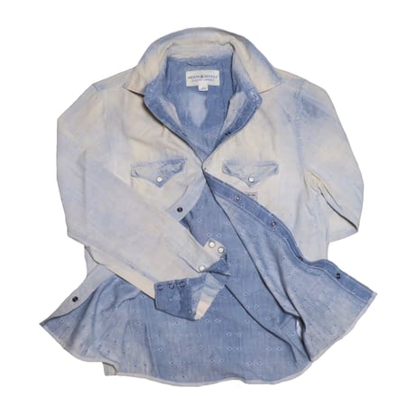 DENIM&SUPPLY Ralph Lauren(デニムアンドサプライ ラルフローレン) ブリーチ加工シャンブレーシャツ