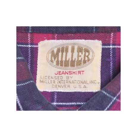 MILLER(ミラー) ウエスタンシャツ
