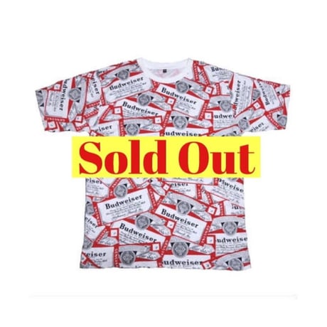 Budweiser(バドワイザー) 総柄Tシャツ