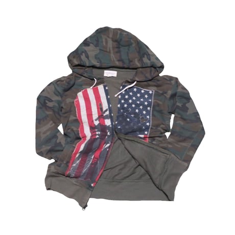 DENIM&SUPPLY Ralph Lauren(デニムアンドサプライ ラルフローレン) ユーズド加工カモフラージュ柄パーカー